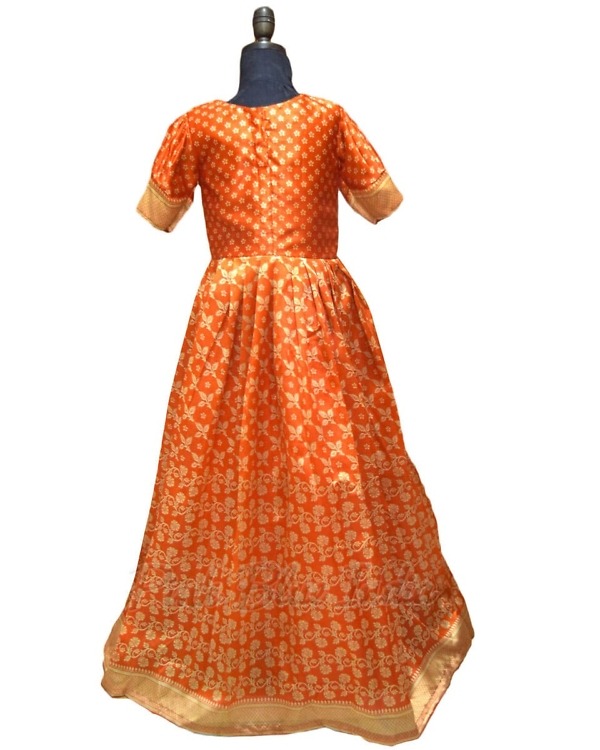 Pleated gown dress for kids birthday party stylish elegant outfit