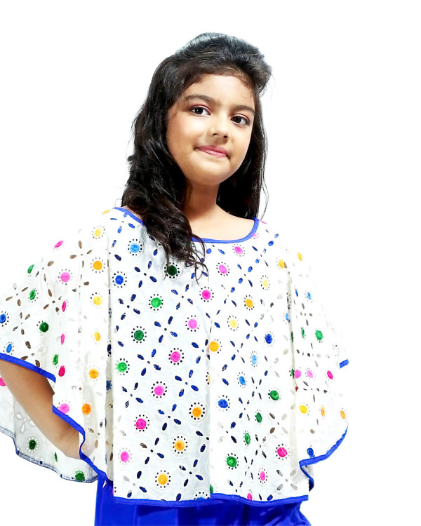 Cape style playsuit for girls designer party outfit stylish
