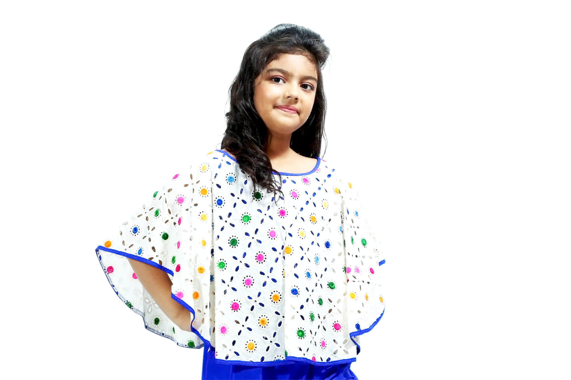 Cape style playsuit for girls designer party outfit stylish