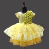 Sunflower themed birthday outfit for baby girl, cute party dress