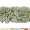 Olive green floral hairband for girls party, earthy and stylish wear