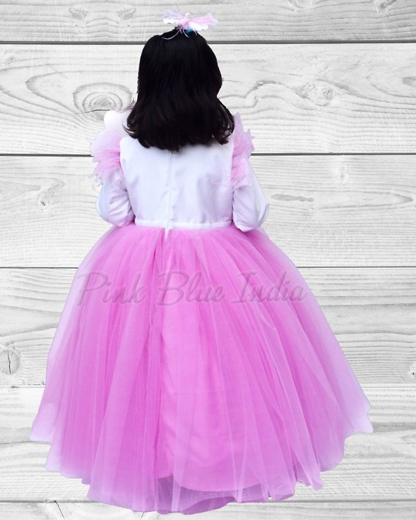 Lavender unicorn princess gown for girls birthday stylish look