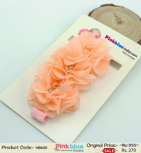Baby pink girl headband for birthday party, soft and stylish gift