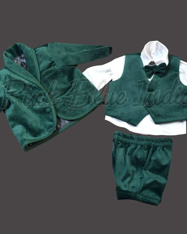 Kids velvet blazer suit elegant formal occasion wear