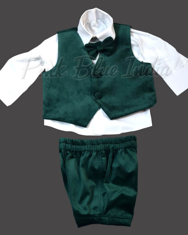 Boys velvet blazer suit stylish wedding party outfit