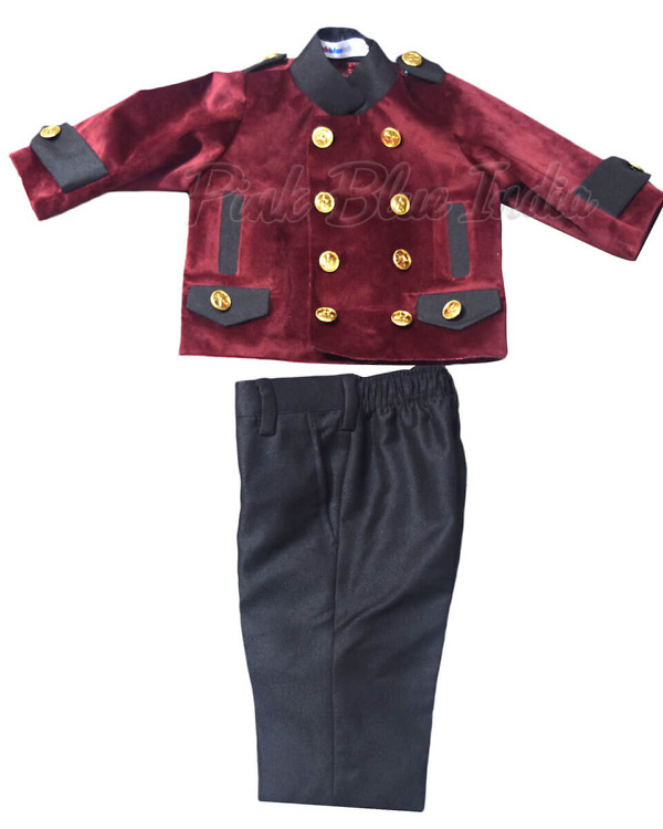 Velvet royal prince suit for boys stylish wedding party outfit