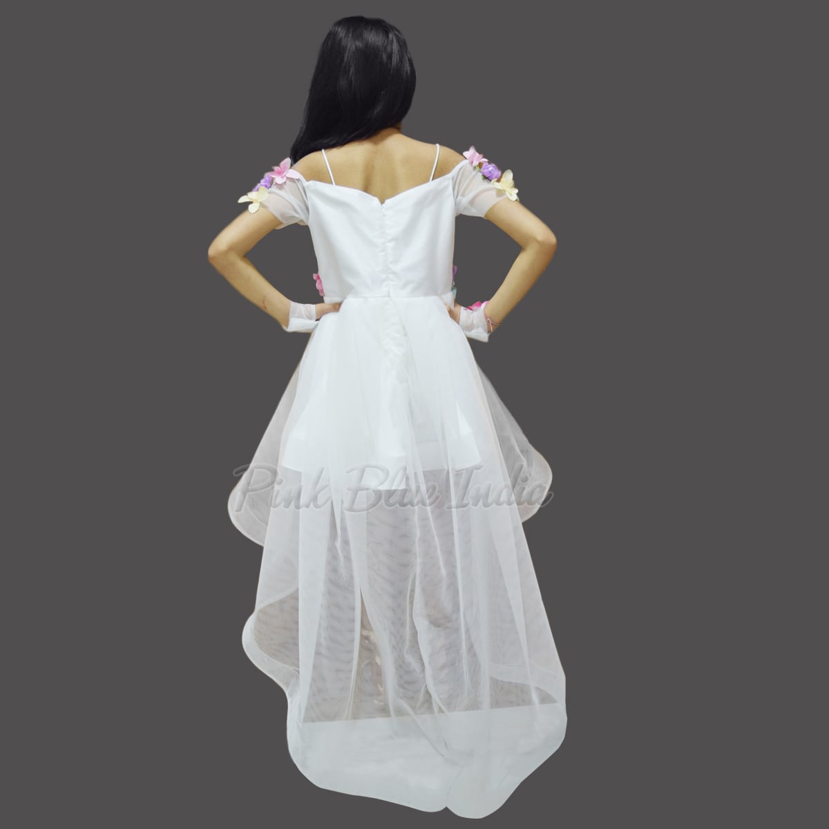 White party dress for baby girl soft elegant birthday celebration look