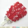 White bow red feather baby headband for wedding, stylish and elegant