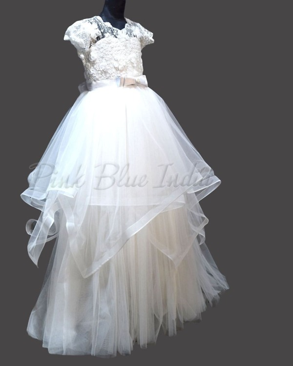 White first communion dress for girls elegant ceremony outfit
