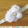 White flower baby hair accessory for wedding, simple and elegant style