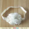 White flower headband for baby girls ceremony wear, soft elegant look