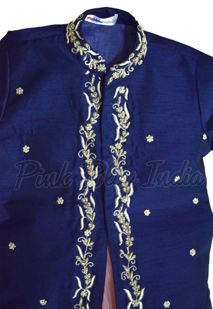 Skirt with blue jacket for women wedding party stylish ethnic wear