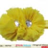 Yellow designer headband for baby girl birthday outfit, bright and stylish look