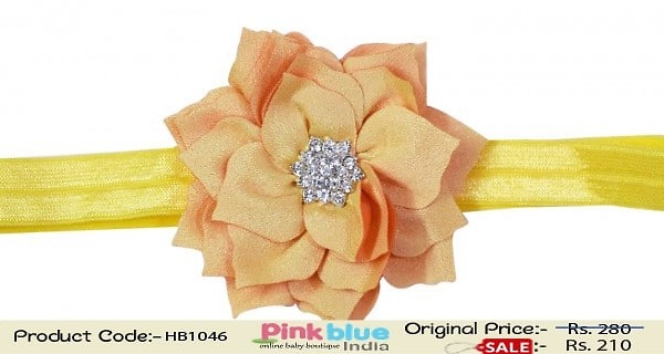 Yellow fashionable hairband for girls birthday, bright and stylish wear