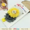 Yellow grey white baby flower hairband for wedding, soft and stylish accessory