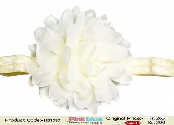 Yellow hairband for baby girls festive wear bright cute