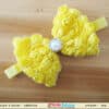 Yellow toddler girl hairband for festive wear, bright and cheerful style