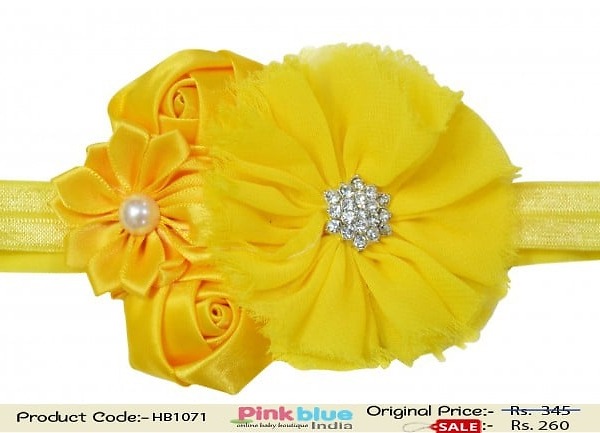 Yellow toddler headband festive wear stylish cute look