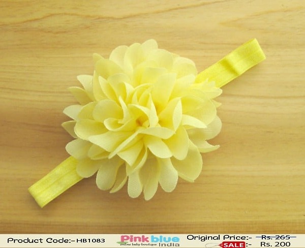 Yellow toddler hairband festive wear cute stylish design