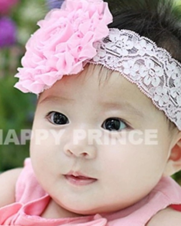 Baby pink hair band for infant girls, stylish party accessory