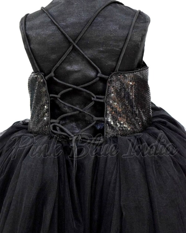 Black party wear gown for girls birthday celebration elegant stylish outfit