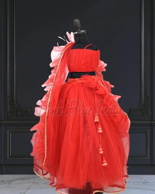 Baby girls pink lehenga outfit, wedding wear, stylish & elegant