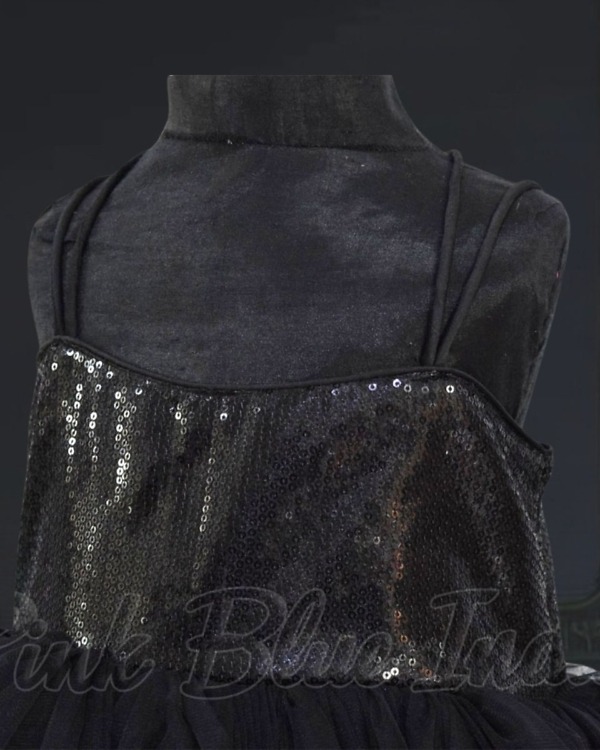 Girls Black Party Wear Gown Elegant Designer Outfit