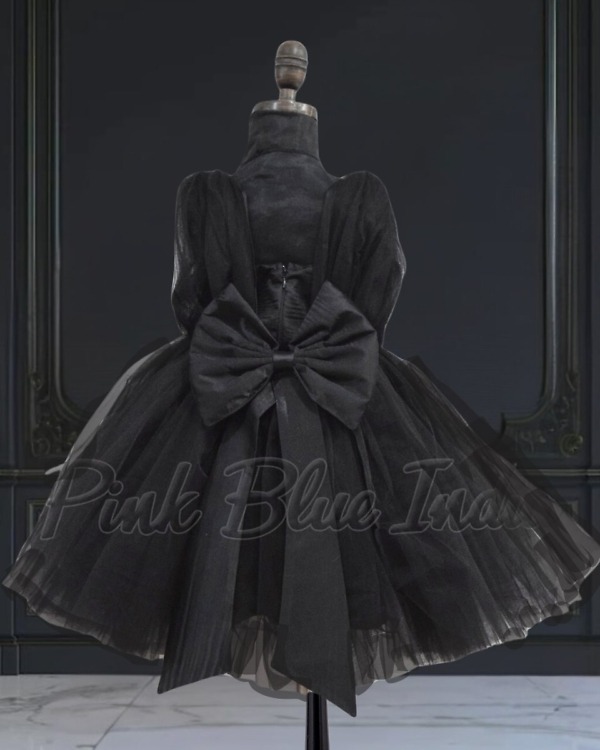 Black birthday outfit for baby girls, summer party wear, cute & stylish