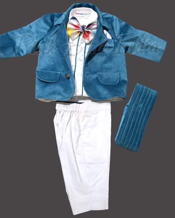 Kids velvet formal suit for wedding function, elegant and classic outfit