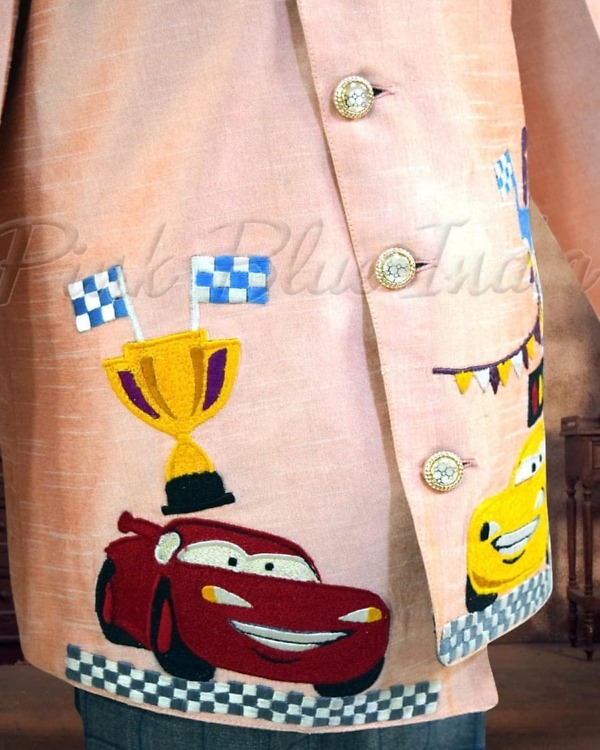 Car theme birthday outfit dad and son matching jacket kids party wear stylish look