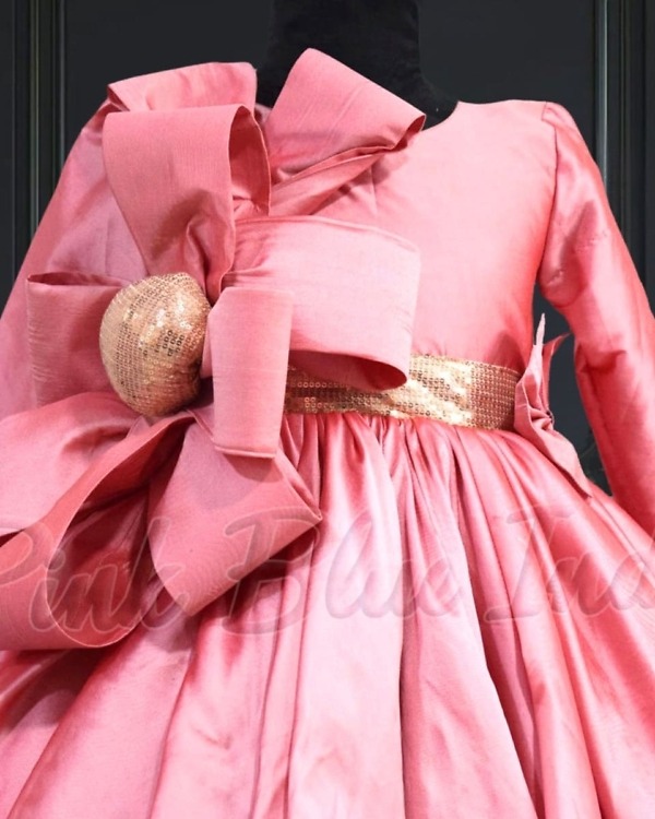 girls-peachish-pink-birthday-gown-with-bow