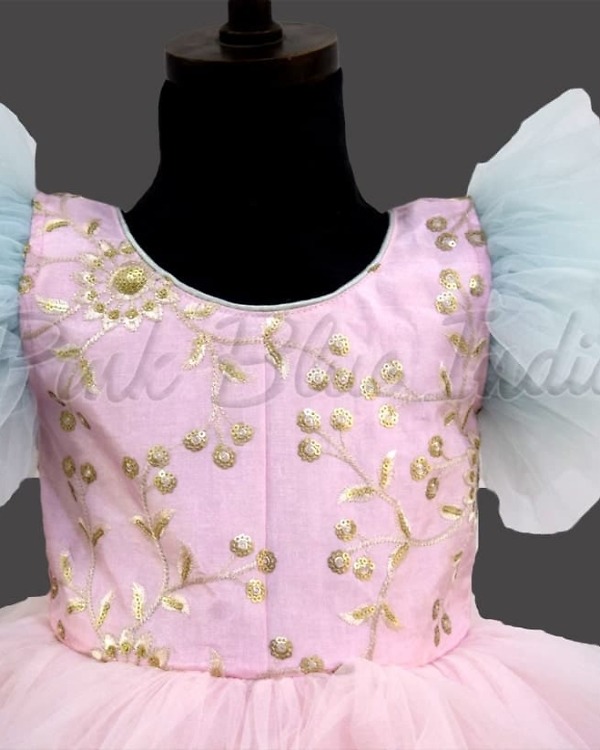 Stylish pink birthday gown for girls special occasion party wear elegant look