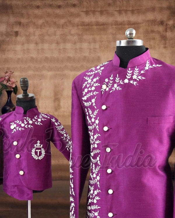 Father son matching sherwani for wedding ethnic festive wear stylish coordinated outfit