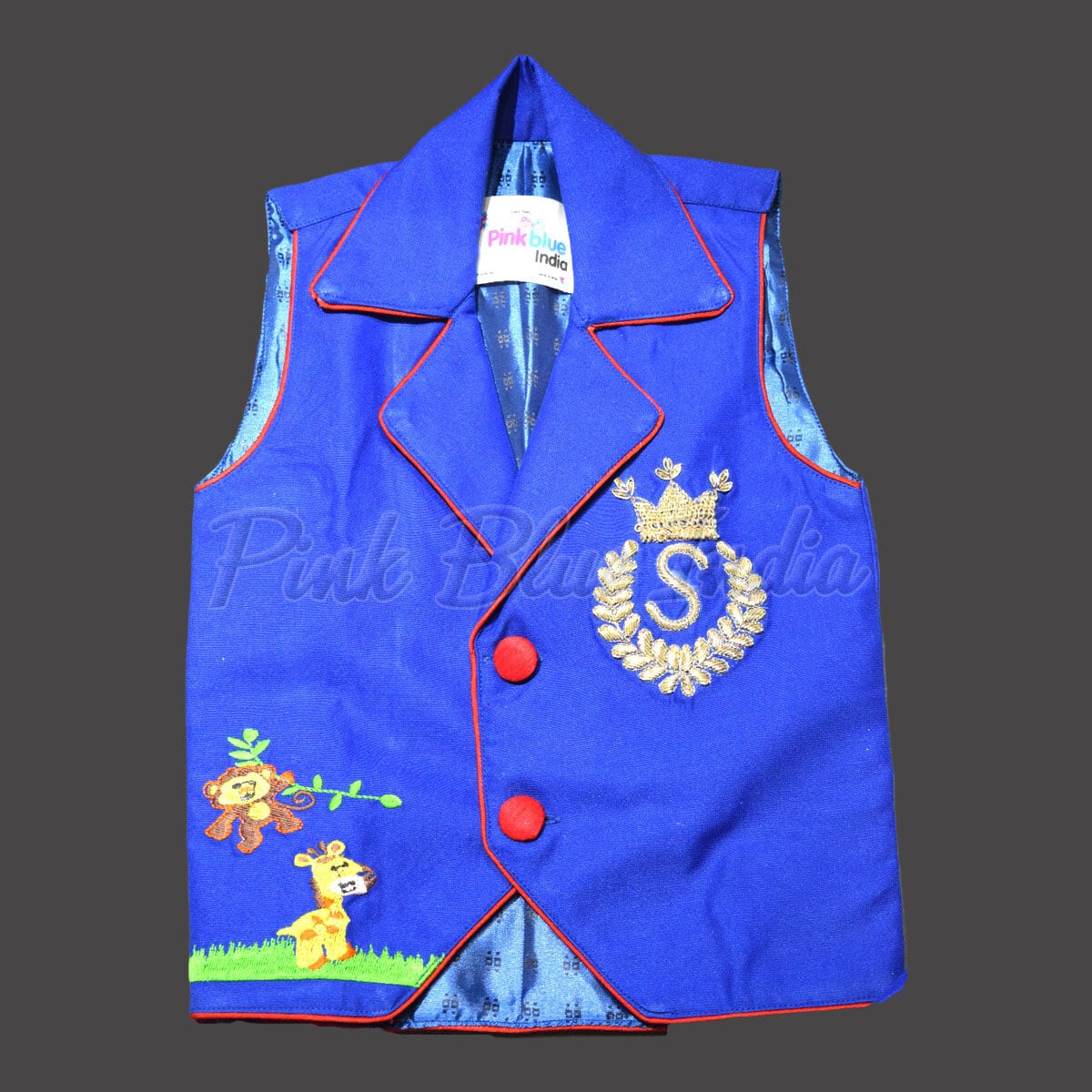 Boys jungle theme waistcoat set for birthday party, fun and stylish outfit