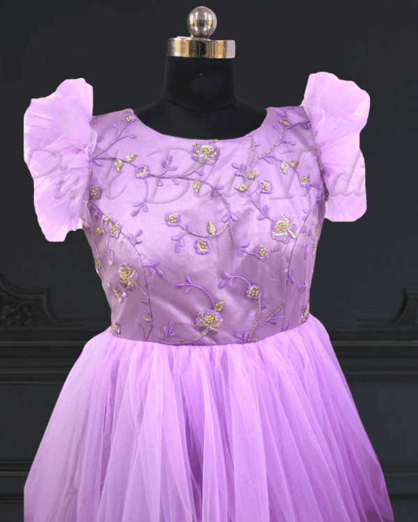 Mom daughter lavender matching dress stylish twinning outfit by Pink Blue India