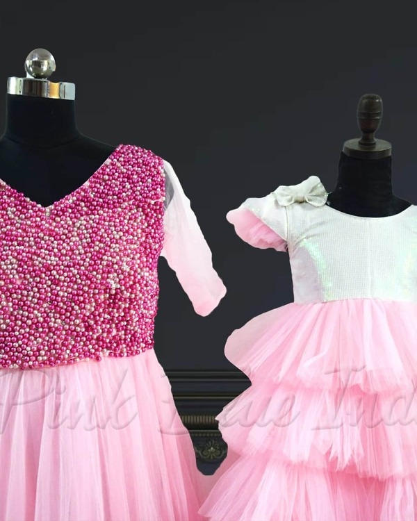 Family matching outfits for girls birthday, stylish celebration wear