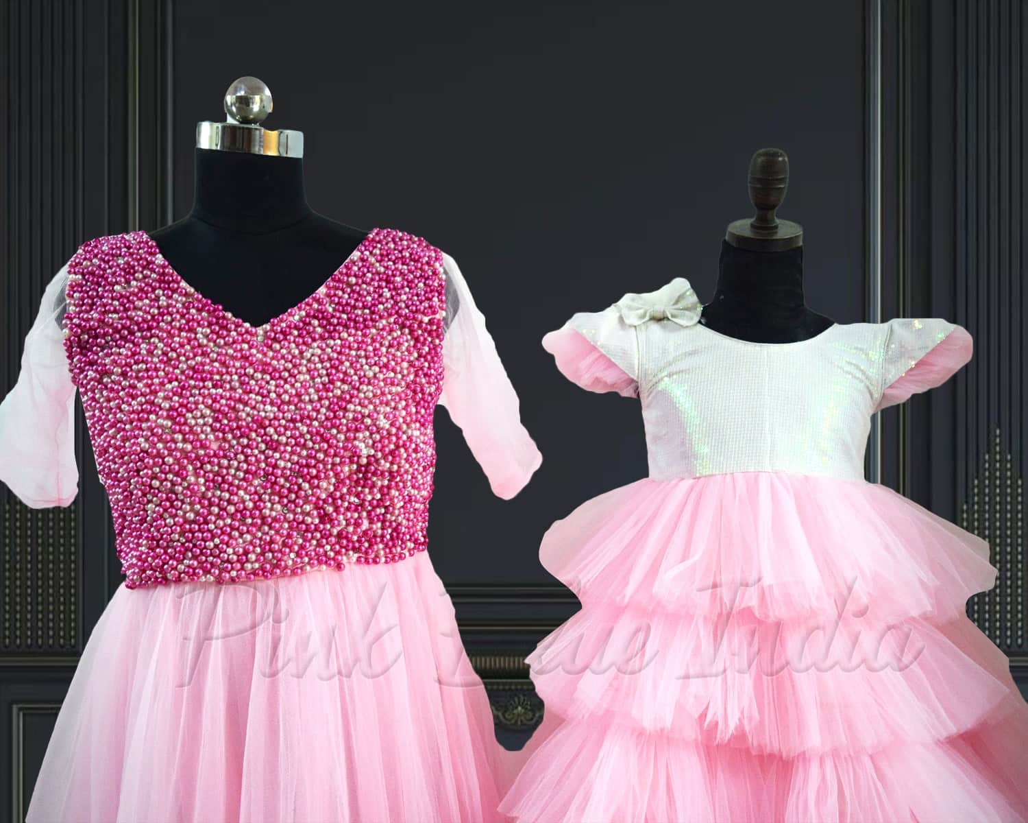Family matching outfits for girls birthday, stylish celebration wear