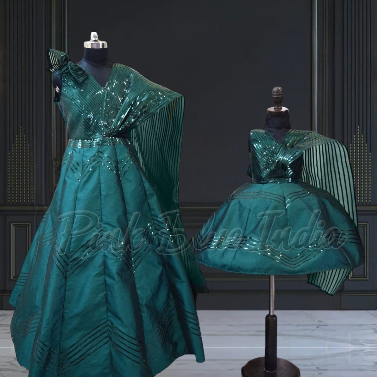 Matching mother daughter party dresses, birthday wear, cute stylish look