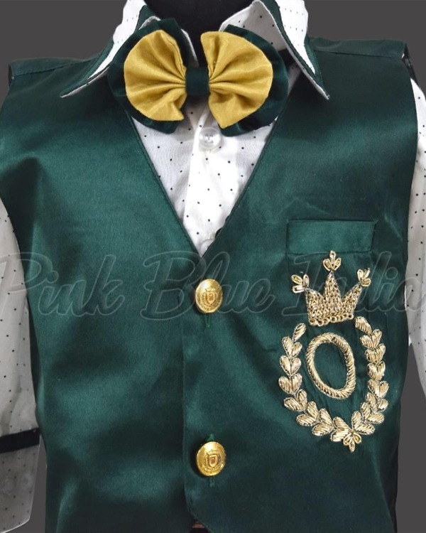 Elegant boys waistcoat set, royal party outfit for celebrations