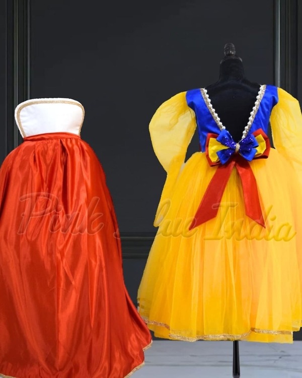 Princess snow white outfit for baby girl, birthday party wear, cute stylish look