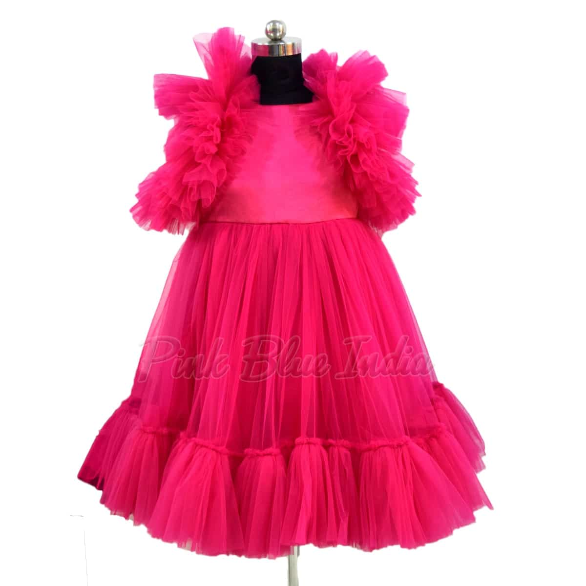 Elegant pink gown for baby girl birthday special occasion cute party wear