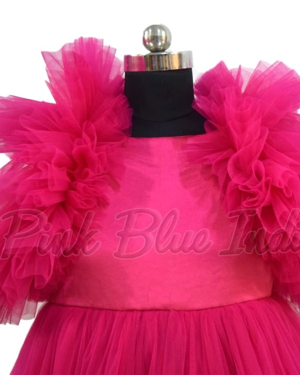 Baby girl pink gown for special occasion birthday party elegant cute outfit