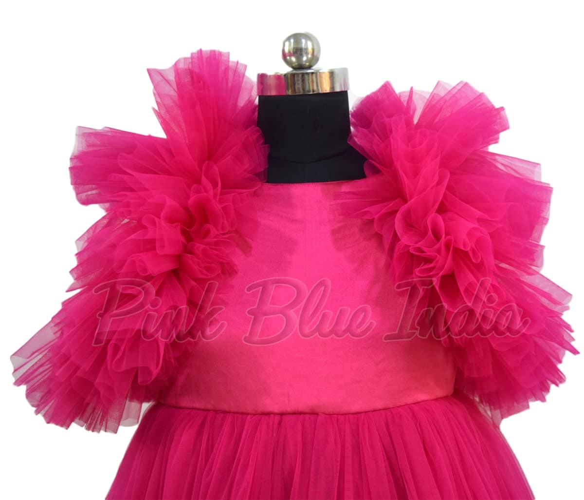 Baby girl pink gown for special occasion birthday party elegant cute outfit