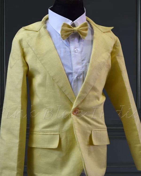 4 piece linen suit for baby boy, birthday wedding wear, elegant comfortable look
