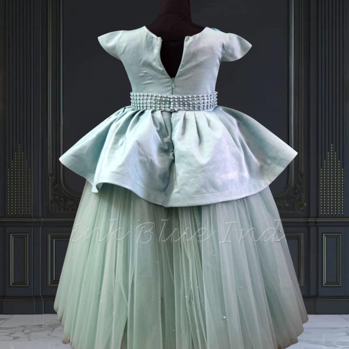 Butterfly theme gown for baby girl, birthday party wear, elegant stylish outfit
