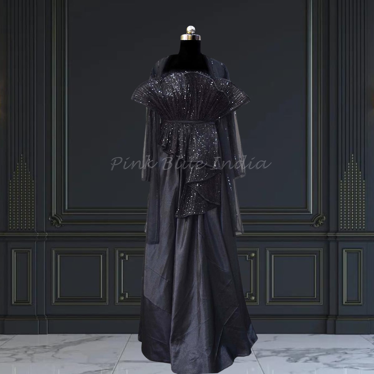 Black party dress for baby girl birthday outfit elegant stylish look