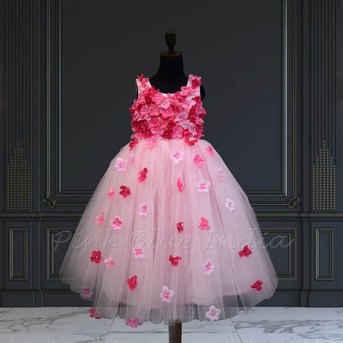 Pink floral tutu dress for baby girl birthday party outfit cute stylish look
