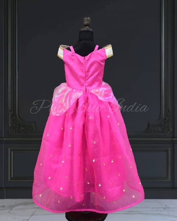 Aurora princess gown for baby girl, birthday celebration wear, elegant stylish look