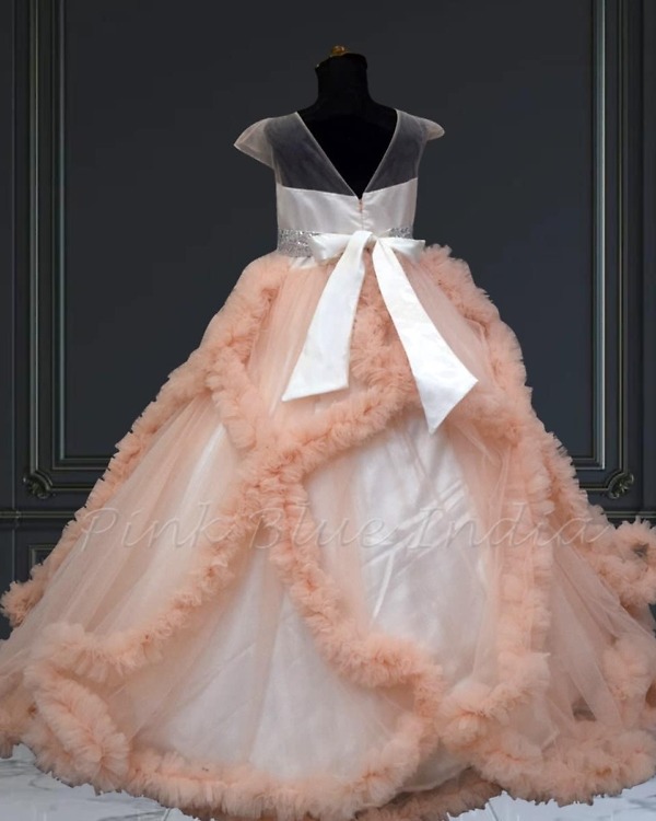 Baby girl luxury ball gown, elegant birthday party wear