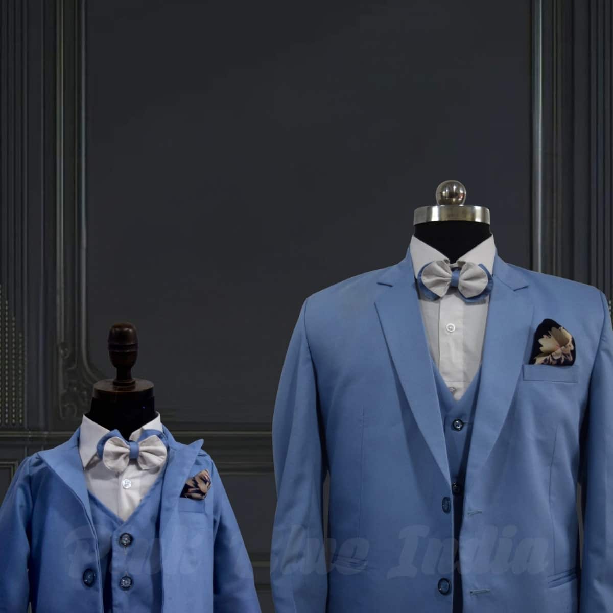 Dad son matching suit set, stylish party wear outfit